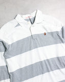 BAPE 2008 Padded Ape Patch Stripe L/S Rugby Polo