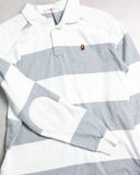 BAPE 2008 Padded Ape Patch Stripe L/S Rugby Polo