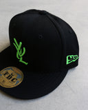 YVL Fitted Cap Black/Green