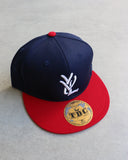 YVL Fitted Cap Navy/Red