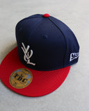 YVL Fitted Cap Navy/Red
