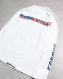 Chrome Hearts Vintage American Flag Scroll Logo L/S Tee