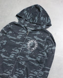 Chrome Hearts Camo Spine Cross Horseshoe Zip Up Hoodie