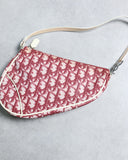 Christian Dior Vintage Oblique Monogram Saddle Bag