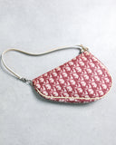 Christian Dior Vintage Oblique Monogram Saddle Bag