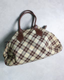 Vivienne Westwood Plaid Leather Bowling Handbag