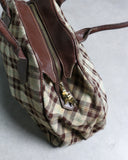 Vivienne Westwood Plaid Leather Bowling Handbag