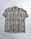 Valentino Vintage Plaid Beach Button Up S/S Shirt