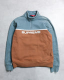 Supreme Two Tone Quarter Zip Sweatshirt