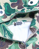 BAPE Forest Green Camo Leather Shark Full Zip Hoodie