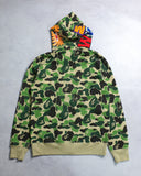 BAPE Green Camo Shark Full Zip Up Hoodie