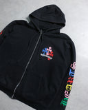 Chrome Hearts Multicolor Cross Cemetery Zip Up Hoodie