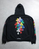 Chrome Hearts Multicolor Cross Cemetery Zip Up Hoodie