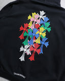 Chrome Hearts Multicolor Cross Cemetery Zip Up Hoodie