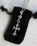 Chrome Hearts Tiny Ball Cross .925 Silver Pendant