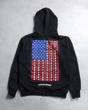 Chrome Hearts American Flag Thermal Zip Up Hoodie