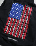 Chrome Hearts American Flag Thermal Zip Up Hoodie