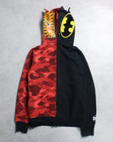 BAPE DC Batman Split Camo Shark Full Zip Up Hoodie