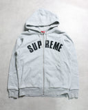 Supreme 2009 Arc Logo Thermal Zip Up Hooded Sweatshirt