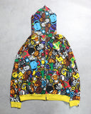 BAPE 2009 Baby Milo & Friends All Over Zip Up Hoodie