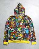 BAPE 2009 Baby Milo & Friends All Over Zip Up Hoodie