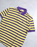 BAPE 2005 Baby Milo Striped Lakers Polo Shirt
