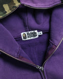 BAPE Purple Camo Shark Zip Up Hoodie