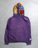 BAPE Purple Camo Shark Zip Up Hoodie