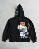 Supreme 176 Patchwork Zip Up Hoodie