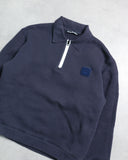 Acne Studios Face Logo Quarter Zip Sweatshirt