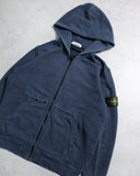 Stone Island Patch Badge Zip Up Hoodie