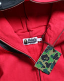 BAPE Grey Camo Shark Zip Up Hoodie