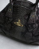 Vivienne Westwood Patent Leather Snake Print Hand Bag
