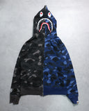 BAPE Camo Shark Split Zip Hoodie