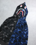 BAPE Camo Shark Split Zip Hoodie