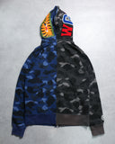 BAPE Camo Shark Split Zip Hoodie