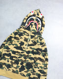 BAPE 1st Camo Shark Quarter Zip Hoodie