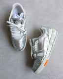 Louis Vuitton Silver Trainer Sneakers