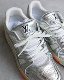 Louis Vuitton Silver Trainer Sneakers