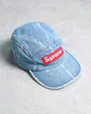 Supreme Denim Spell Out Box Logo Camp Cap