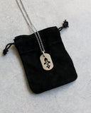 Chrome Hearts Fleur Dagger Dog Tag .925 Silver Pendant