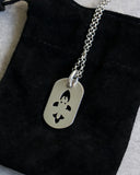 Chrome Hearts Fleur Dagger Dog Tag .925 Silver Pendant