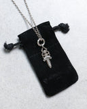 Chrome Hearts Factory Set 5 Diamond Dagger Pendant w/ Roller Chain