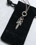 Chrome Hearts Factory Set 5 Diamond Dagger Pendant w/ Roller Chain
