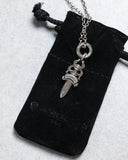 Chrome Hearts Factory Set 5 Diamond Dagger Pendant w/ Roller Chain