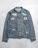 Hysteric Glamour Distress Stitched Denim Trucker Jacket