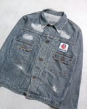 Hysteric Glamour Distress Stitched Denim Trucker Jacket