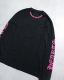 Chrome Hearts Pink Neck Logo L/S Tee