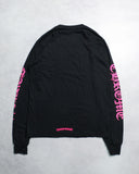 Chrome Hearts Pink Neck Logo L/S Tee