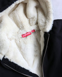 Supreme Faux Fur Lined Zip Up Hoodie